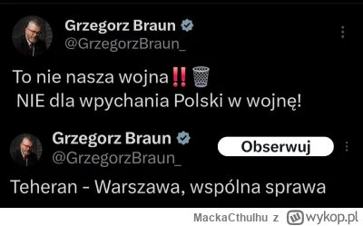 MackaCthulhu - A Ty którym Grzegorzem Braunem dzisiaj jesteś? 

#bekazpodludzi #ruski...