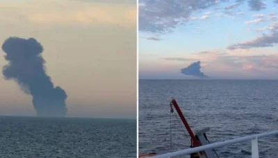 panDario - >Tankowiec należący do rosyjskiej floty cieni zapalił się na Morzu Czarnym...