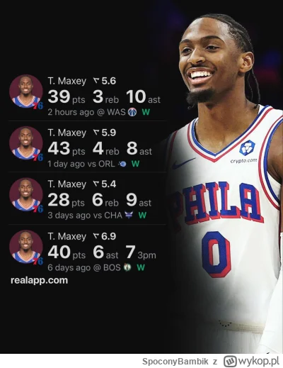 SpoconyBambik - The Franchise, ale on jest piękny 乁(♥ ʖ̯♥)ㄏ

#nba #nbastats #bojowka7...