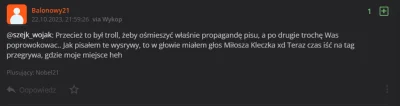 szejk_wojak - Ja tylko informuję, że użytkownik Bezbekowy21 jest trollem, do czego sa...