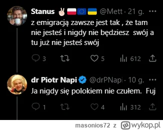 masonios72 - Aha, jeszcze niedawno mówił, że jest patriotą :D
Nie mogę z tego typa, p...