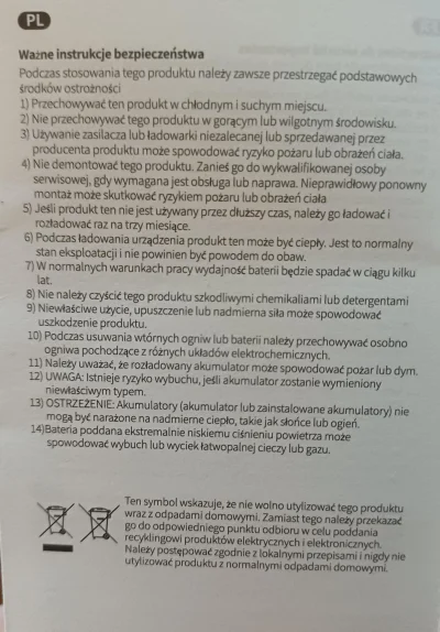 KingaM - Może ja jestem dziwna, ale taki zapis w instrukcji power banka:

"Jesli prod...