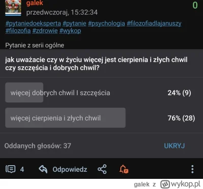 galek - Może nie jest to imponująca próba badawcza. Ale zdaje mi się że ludzie w zdec...