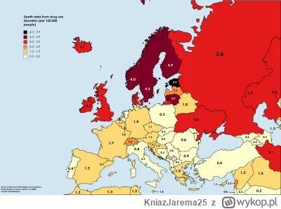 KniazJarema25 - Wskaźnik zgonów z powodu narkotyków. 
ps. mapka może być trochę przes...