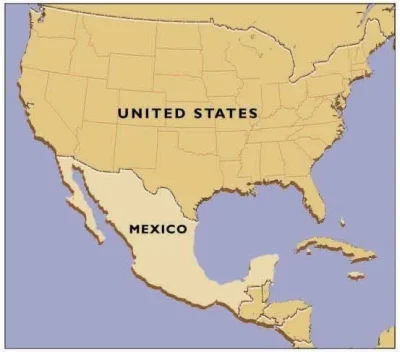 typeczek - Mało znany fakt: Południowa granica USA oraz Północna granica Meksyku wygl...