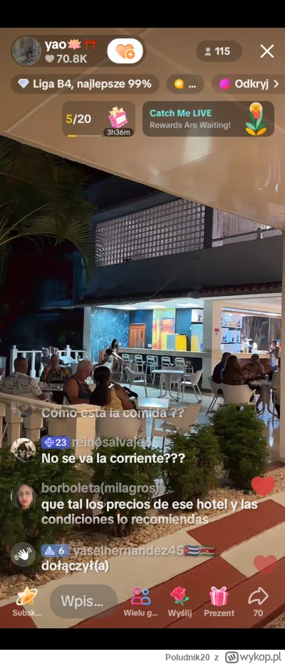 Poludnik20 - Yilian - Kubanka zaprasza na live z miasta Holguin (300k, wschodnia częś...