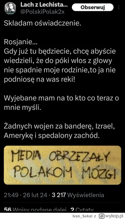 Ivan_Sekal - @Brakus: to patrz na to. Teraz już wiadomo kto kolaborował z komuchami a...