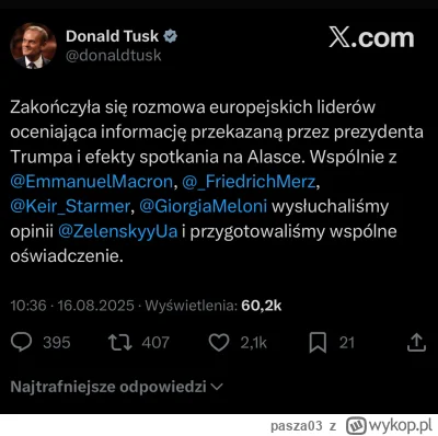 pasza03 - Chłop co próbuje sprawiać wrażenie, że coś znaczy w Europie xD #polityka #4...