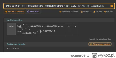 wojnar69 - Mam do rozwiązania równanie matematyczne jak na obrazku. Rozwiązanie wyzna...