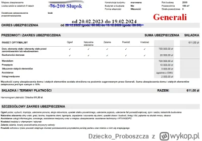 Dziecko_Proboszcza - Potrzebuję oferty na ubezpieczenie domu z cesją na bank.
Jest dr...