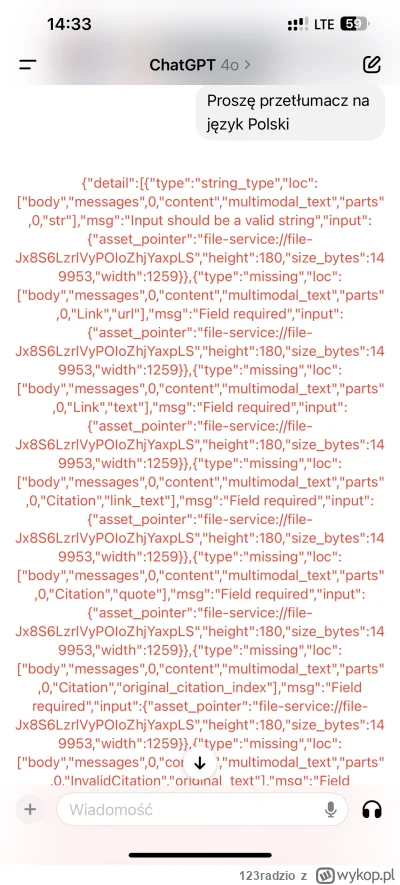 123radzio - Kupiłem ChatGPT 4.0 a wysyłanie zdjęć nie działa, o co chodzi ? Odinstalo...