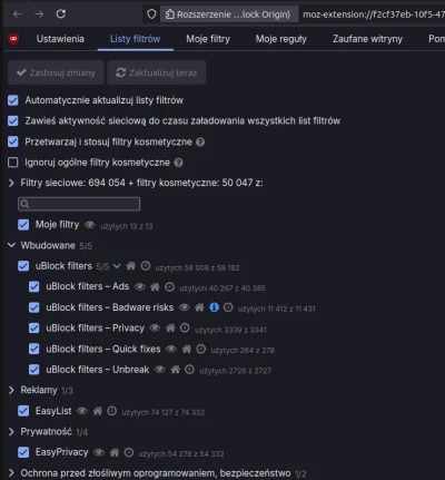 w9rTwvbIAn37l - @xDrive: czytaj kontekst, wiem że lista filtrów, ale nie mam tu tej o...