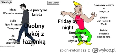 zbigniewtomasz - @Dylanek666: virgin przedsoborowiec vs chad posoborowiec ( ͡° ͜ʖ ͡°)