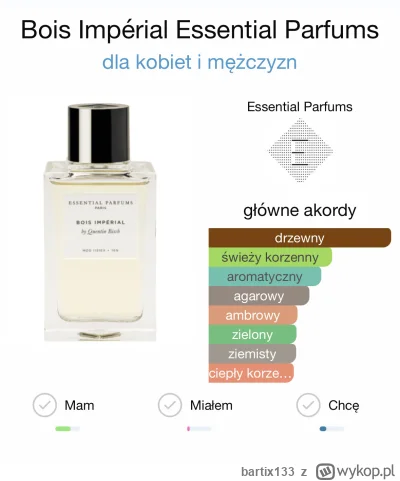 bartix133 - Mirki co sądzicie o Bois Imperial? Nigdy nie wąchałem a widzę na grupach ...
