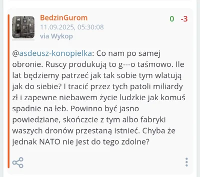 BedzinGurom - @Sikor12: pisałem o konieczności przekazania rakiet dalekiego zasięgu a...