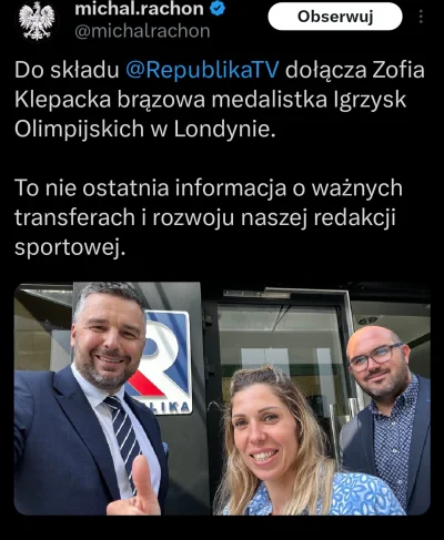 Normie_Lurker - Najnowszy transfer do TV REPUBLIKA!!!
Do redakcji dołączy Karyna, któ...