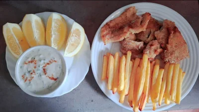 JuzefCynamon - #f1 #formulacynamon fish&chips w mojej wersji  bo nie chcialo mi sie w...