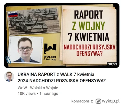 konradpra - #Ukraina #rosja #wojna  #wolski

Pierwsza minuta raportu bawi XD ¯\(ツ)/¯
...