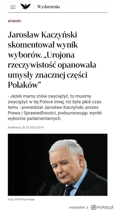 enzojabol - Wiarę w urojoną rzeczywistość zarzuca innym:

- oderwany od świata 74 let...
