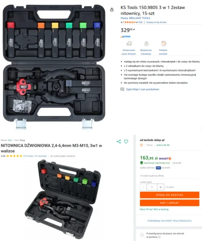 CalibraTeam - Czy to ten sam zestaw? Warto zapłacić więcej za KSTools? Mnie to wygląd...