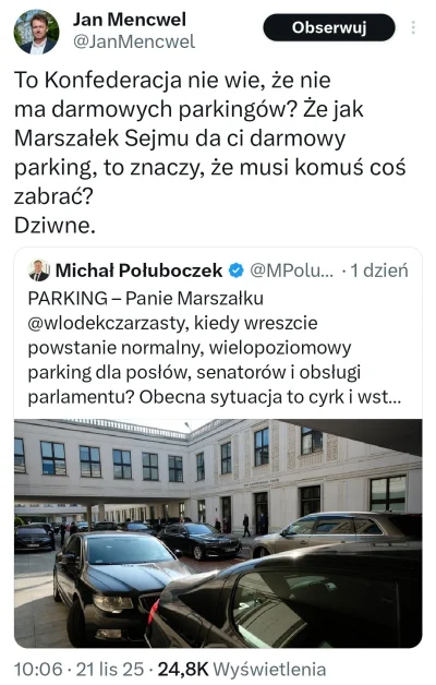 splinter96 - Parking prawem, nie towarem
#polityka #bekazprawakow #bekazkonfederacji