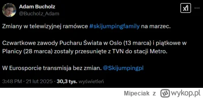 Mipeciak - #skoki Upadek skoków w polskiej TV zaczyna się szybciej niż myślałem.