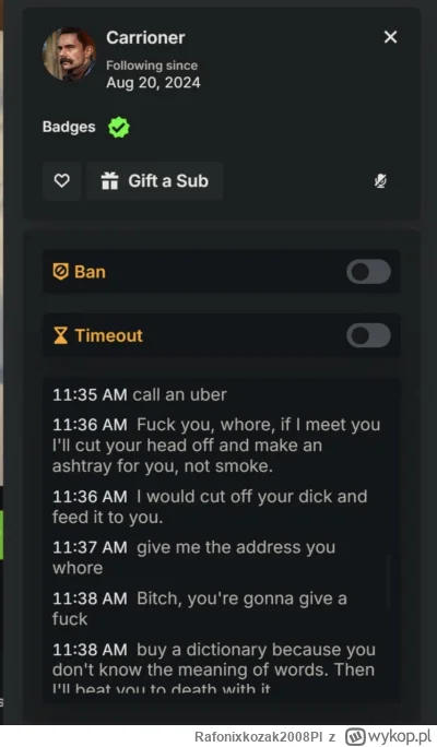 Rafonixkozak2008Pl - Dzień po utracie psa #Carrioner postanowił odreagować u kogoś na...