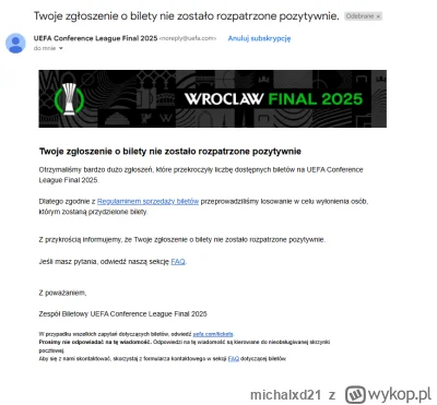 michalxd21 - Nosz ja pier... W swoim życiu składałem 3 razy podanie o udział w losowa...