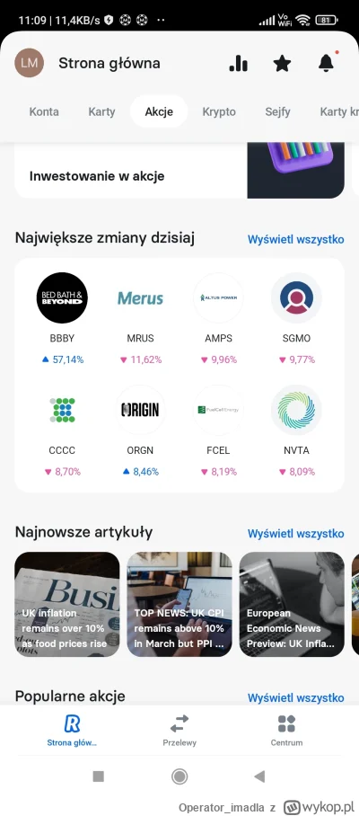 Operator_imadla - kurka ja się cieszę że moje stocki poszły 10% w górę a tymczasem wy...