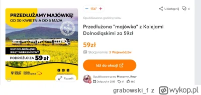 grabowski_f - Orientuje się ktoś czy w ramach biletu na majówkę można tam dojechać?