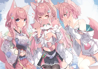 tamagotchi - #anime #randomanimeshit #hakuikoyori #virtualyoutuber #hololive #kemonom...