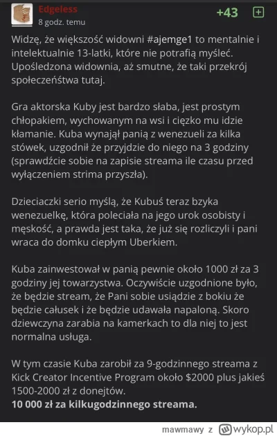 mawmawy - @FunkyMonkey w samo sedno. Typ nawet nie kupi porządnej kamery, co jest pod...