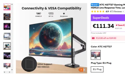 bialy100k - @Rymbaba: Ty dobrze popatrz - może jest jakaś osłona/zaślepki na VESA - b...