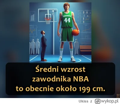 Ukiss - W sezonie NBA 2024/25 średni wzrost koszykarza wynosił około 199 cm. W lidze ...
