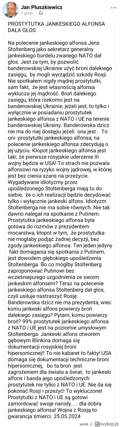 wshk - Jest wypowiedź eksperta na temat aktualnej sytuacji.

#ukraina #rosja #wojna #...