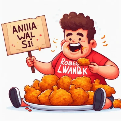 josh211 - Obrazek nie do końca wyszedł, miał być Robert Lewandowski jedzący kurczaki ...