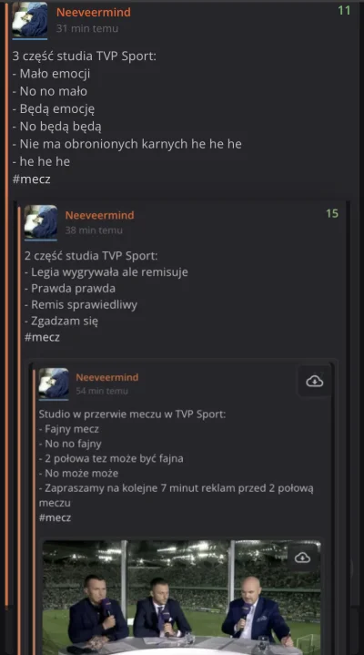 Neeveermind - 4(ostatnia) część studia TVP Sport:
- Działo się
- No działo działo 
- ...