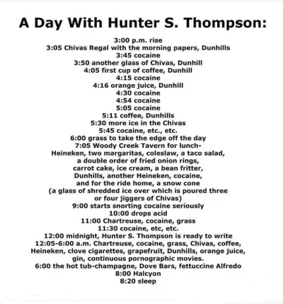 Jakis_Leszek - Tak trzeba żyćxD 

#narkotykizawszespoko #hunterthompson #taktrzebazyc...