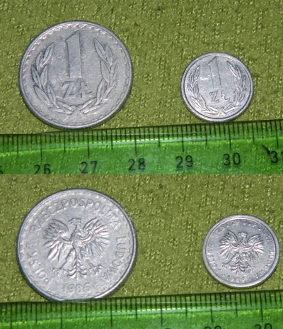 Altru - #monety #numizmatyka 

Czemu jedna moneta jest mała a druga duża?
PRL się ...