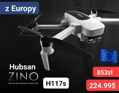 sebekss - Tylko 224.99$ [853zł] za drona Hubsan H117S Zino z Europy❗
Najlepszy dron ...