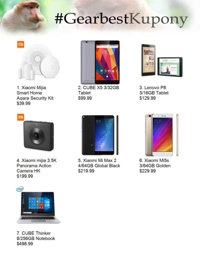 n_____S - Witam w tagu #GearbestKupony,
poniżej publikuję kupony ze sklepu interneto...