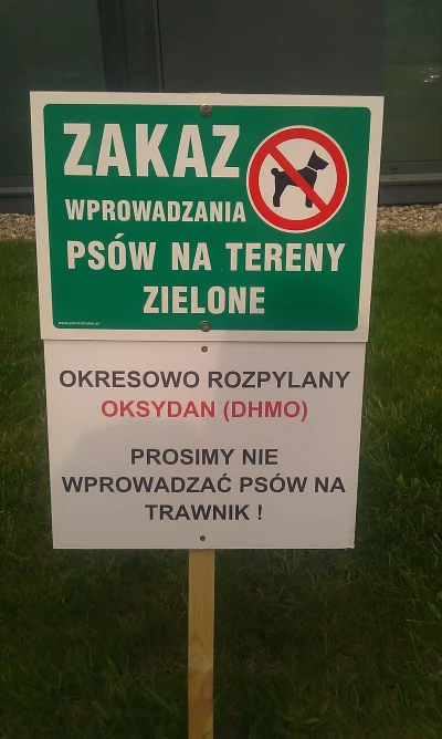 Pojedynczy - W Łodzi, przed jednym z biurowców, pojawił się znak, który ma odstraszać...