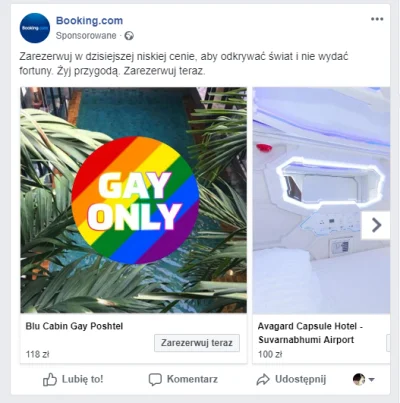 PozorVlak - Halo? #policja? Proszę przyjechać na #facebook, #booking mnie dyskryminuj...