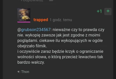 Kroomka - @trapped: teraz napisałaś prawdę, czy nie? Nie mogę mieć pewności ( ͡° ͜ʖ ͡...