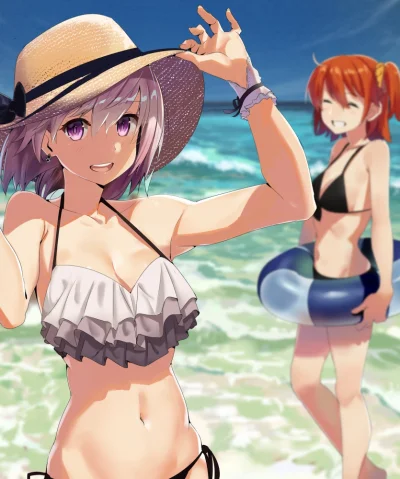 j.....n - #randomanimeshit #fate #fategrandorder #shielder #ritsukafujimaru #swimsuit...