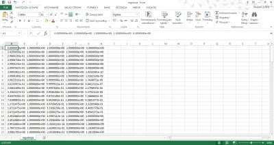 MasterYoda - #excel #excel2013 Mam pliki .dat z #simulink i po otworzeniu ich Excelem...