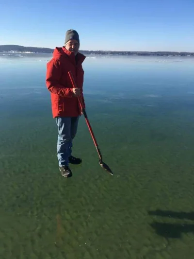 Mesk - Lód na jeziorze Charlevoix, Michigan #usa #fotografia #ciekawostki #podroze