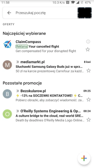 p4wl - @zbiegowiskostulejek: proszę bardzo. Oficjalna apka gmail. Reklama (to nie spa...