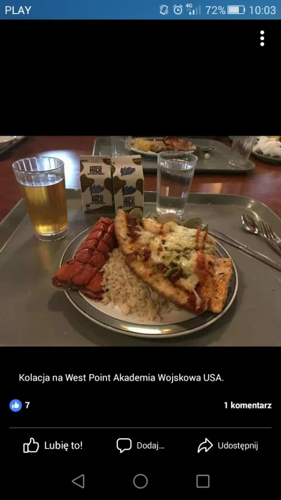 P.....0 - #foodporn #wojsko
Kolacja amerykanskiego soldiera z akademii wojskowej Wes...