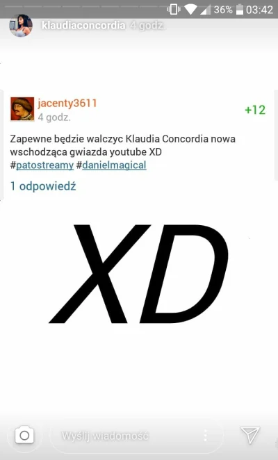 jacenty3611 - Klaudia Concordia potwierdza( ͡° ͜ʖ ͡°) dla chwilowej atencji zrobi wsz...